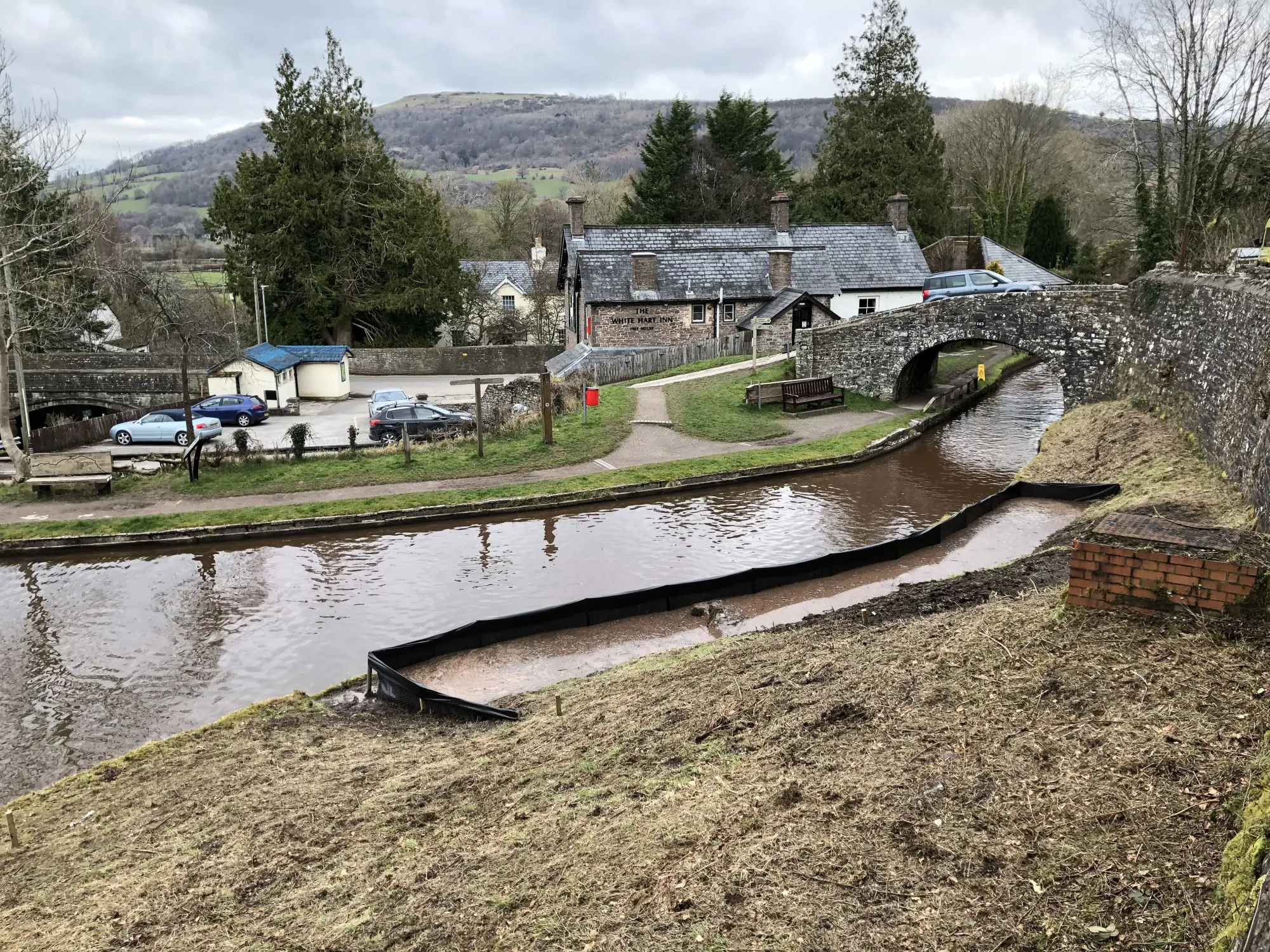 Watercourse affected by silt build-up