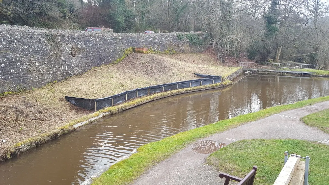 Geotextile barrier used for silt containment